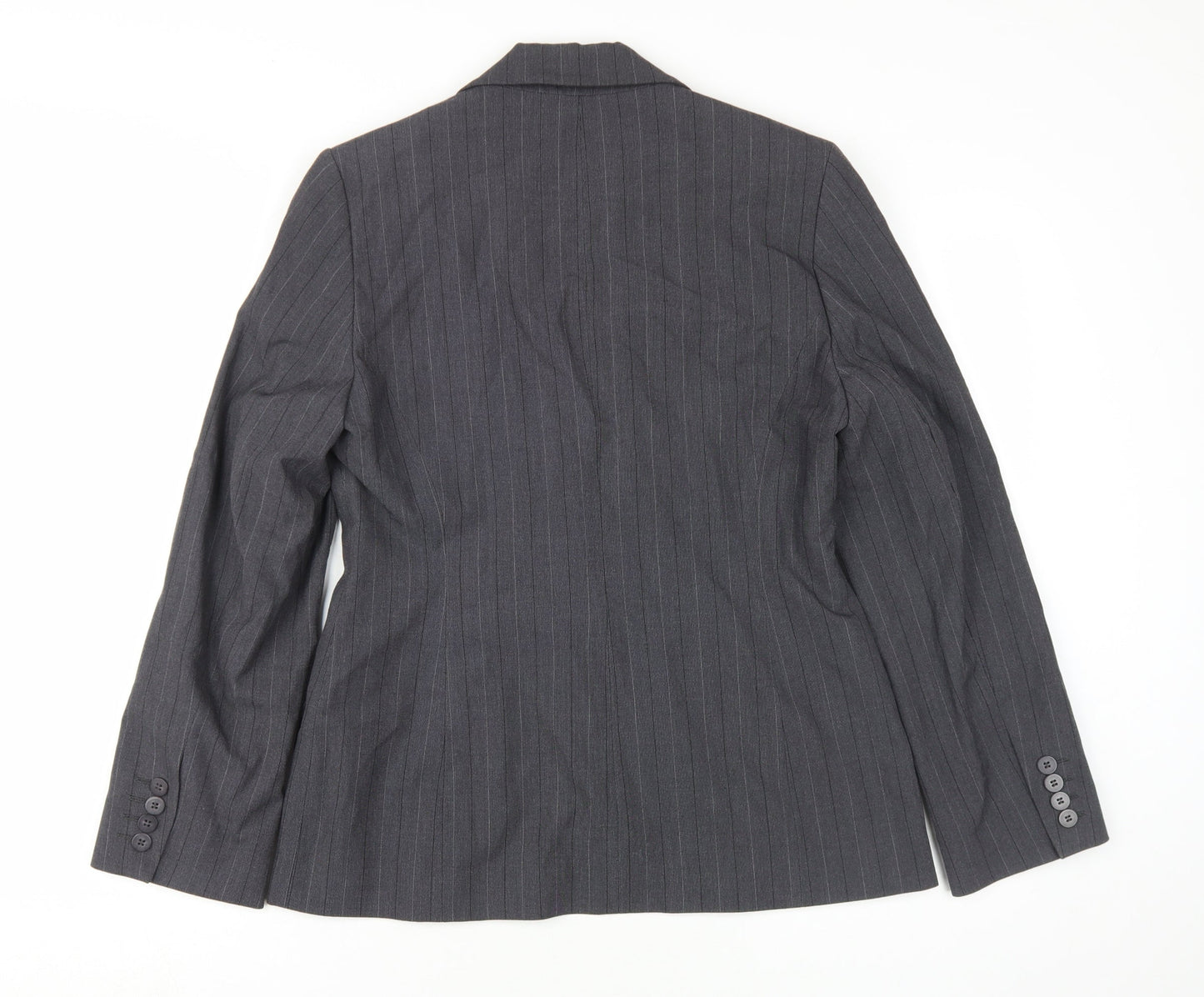 Next Petite Grey Pinstripe Blazer, Women's Size 12