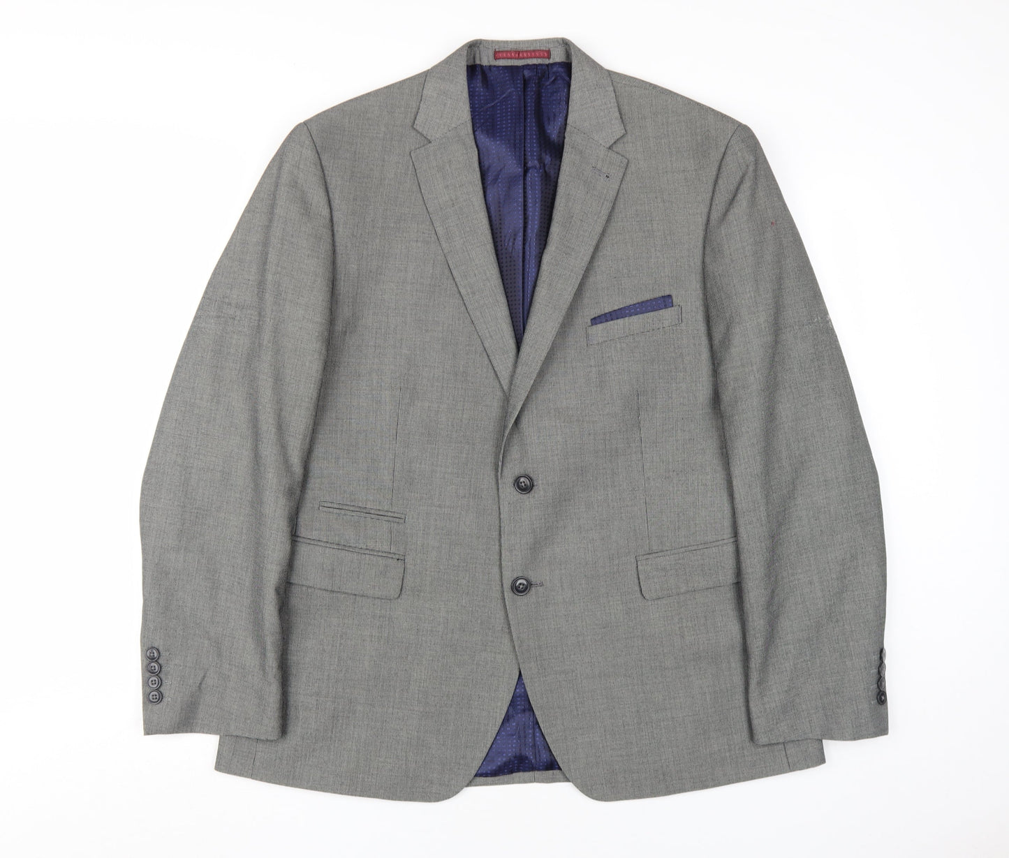 Mens UK Size 44 Burton Regular Grey Suit Jacket