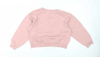 H&M Women's Pink Pullover Sweatshirt Size 12