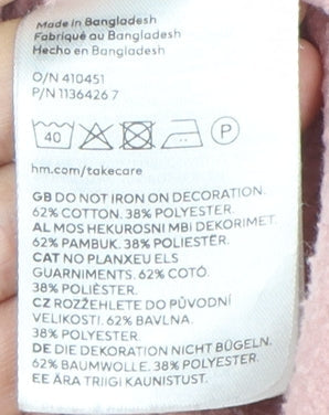 H&M Women's Pink Pullover Sweatshirt Size 12