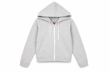 Womens UK Size XS Boohoo Grey Full Zip Hoodie