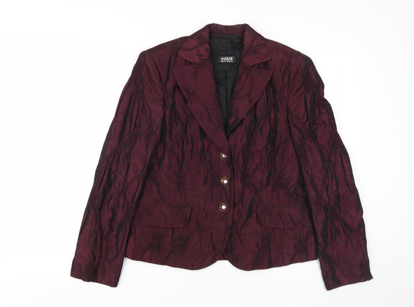 Womens UK Size 12 Basler Purple Basic Jacket