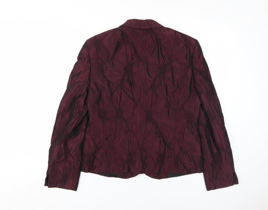 Basler Women's Purple Acrylic Blend Blazer Jacket Size 12