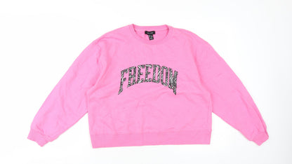 New Look Women's Pink Pullover Sweatshirt S