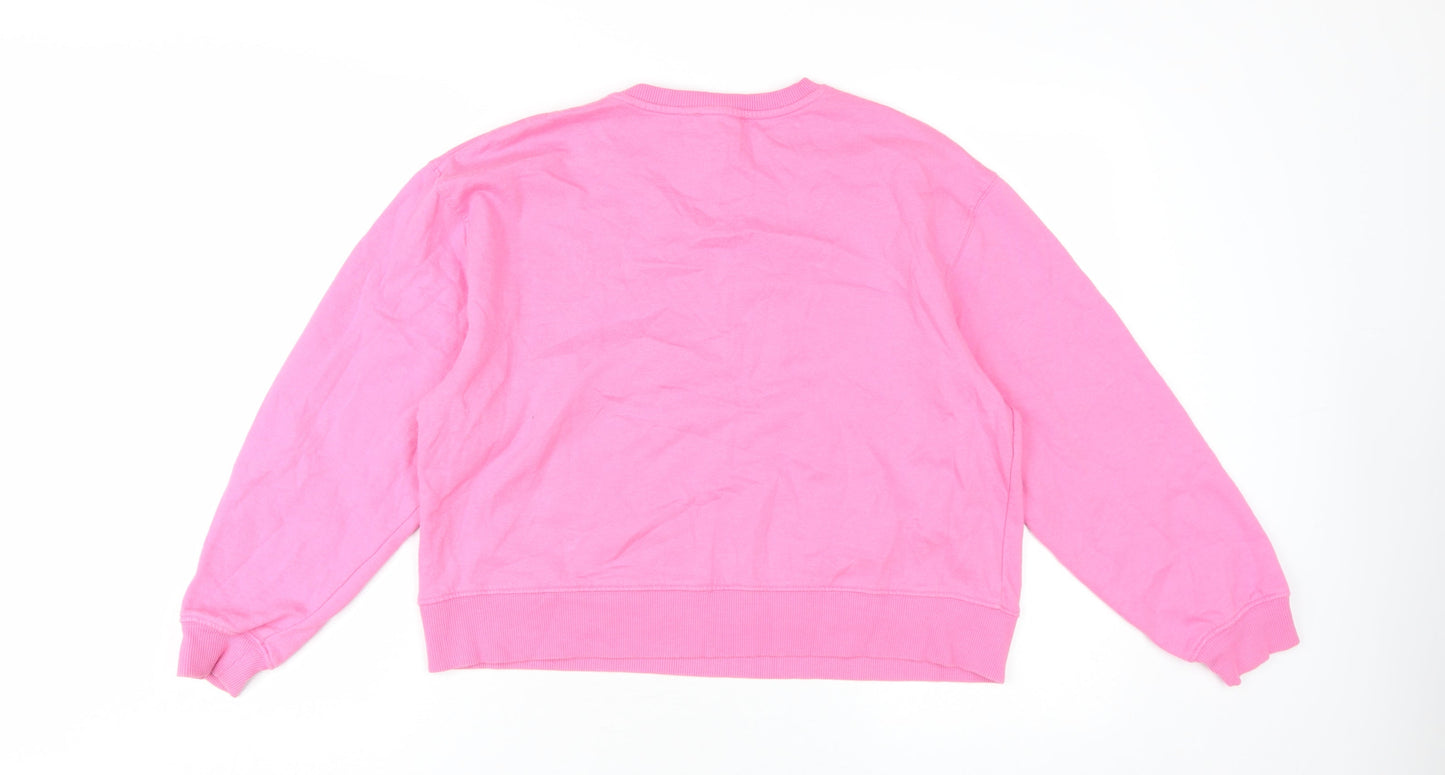 New Look Women's Pink Pullover Sweatshirt S