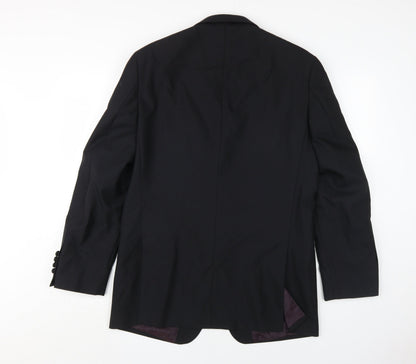 Mens UK Size 40 Marks and Spencer Regular Black Suit Tuxedo
