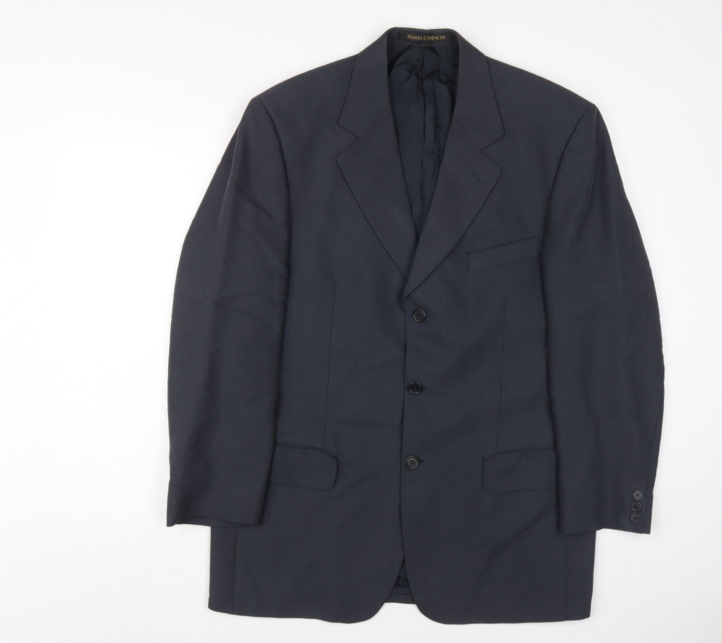 Mens UK Size 40 Marks and Spencer Regular Blue Suit Jacket