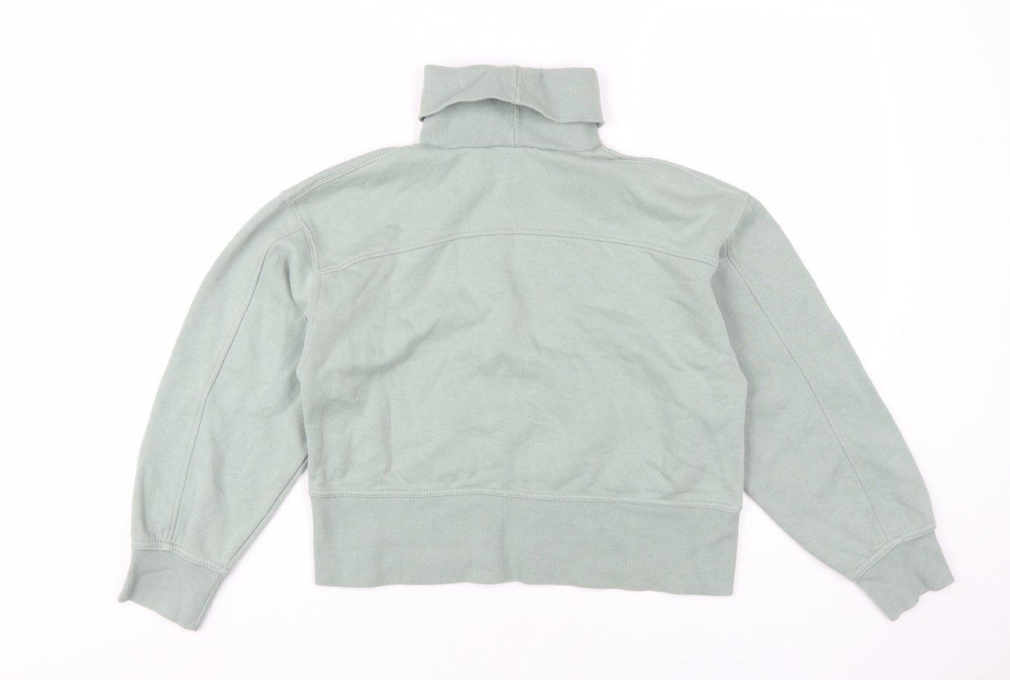 Zara Women’s Green High Neck Pullover Sweatshirt S