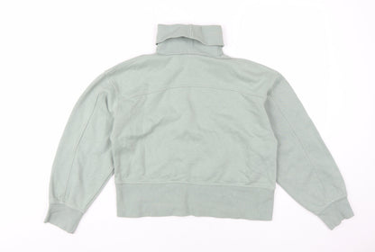 Zara Women’s Green High Neck Pullover Sweatshirt S