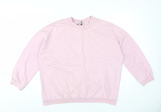 Womens UK Size M ASOS DESIGN Pink Pullover Sweatshirt