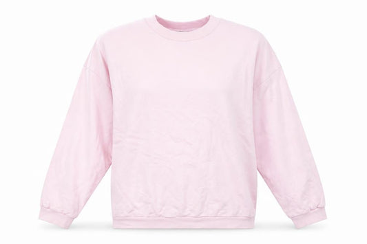 Front view of ASOS DESIGN Women’s Pink Pullover Sweatshirt M