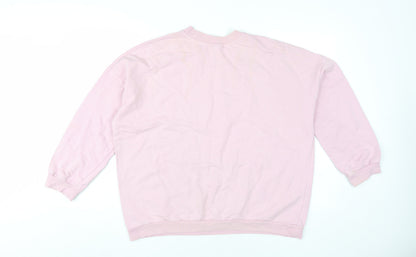 Womens UK Size M ASOS DESIGN Pink Pullover Sweatshirt
