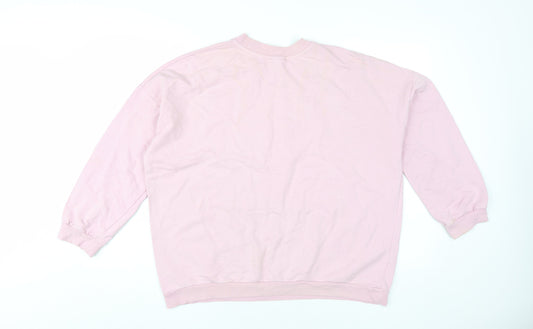 Womens UK Size M ASOS DESIGN Pink Pullover Sweatshirt