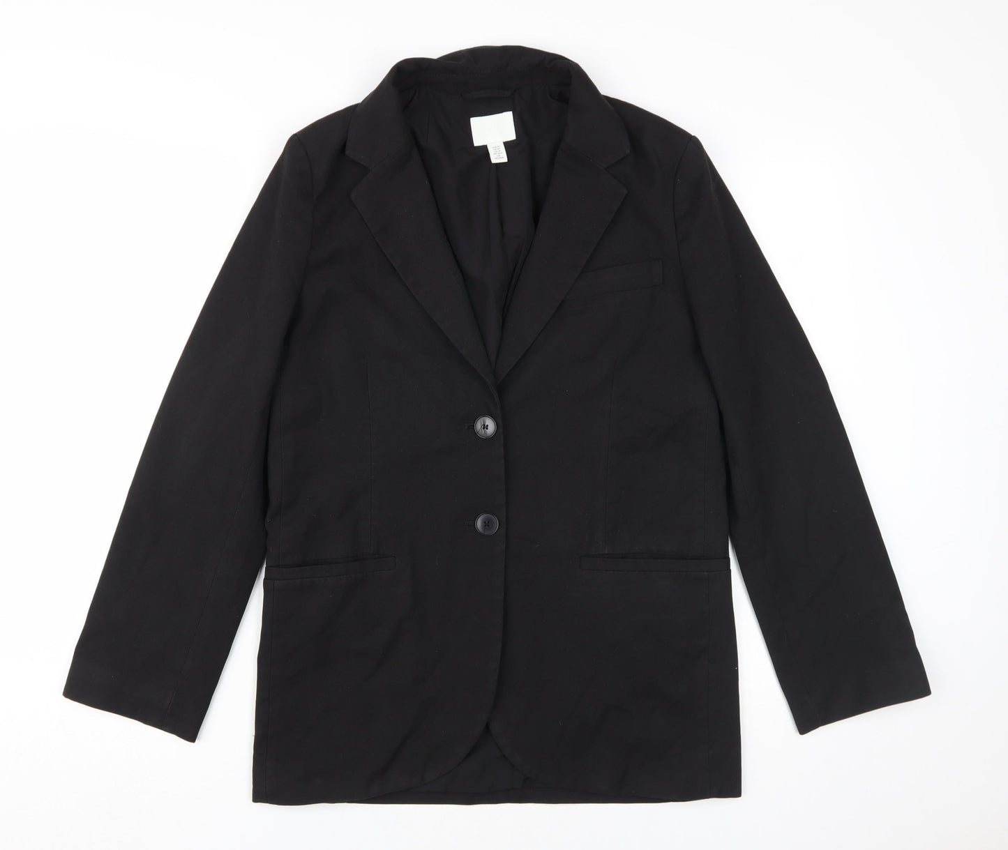 Womens UK Size 4 H&M Black Basic Jacket
