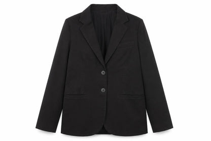 Womens UK Size 4 H&M Black Basic Jacket