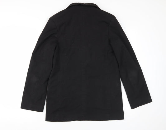 Womens UK Size 4 H&M Black Basic Jacket