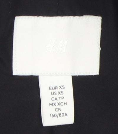Womens UK Size 4 H&M Black Basic Jacket