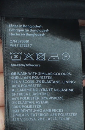 Womens UK Size 4 H&M Black Basic Jacket