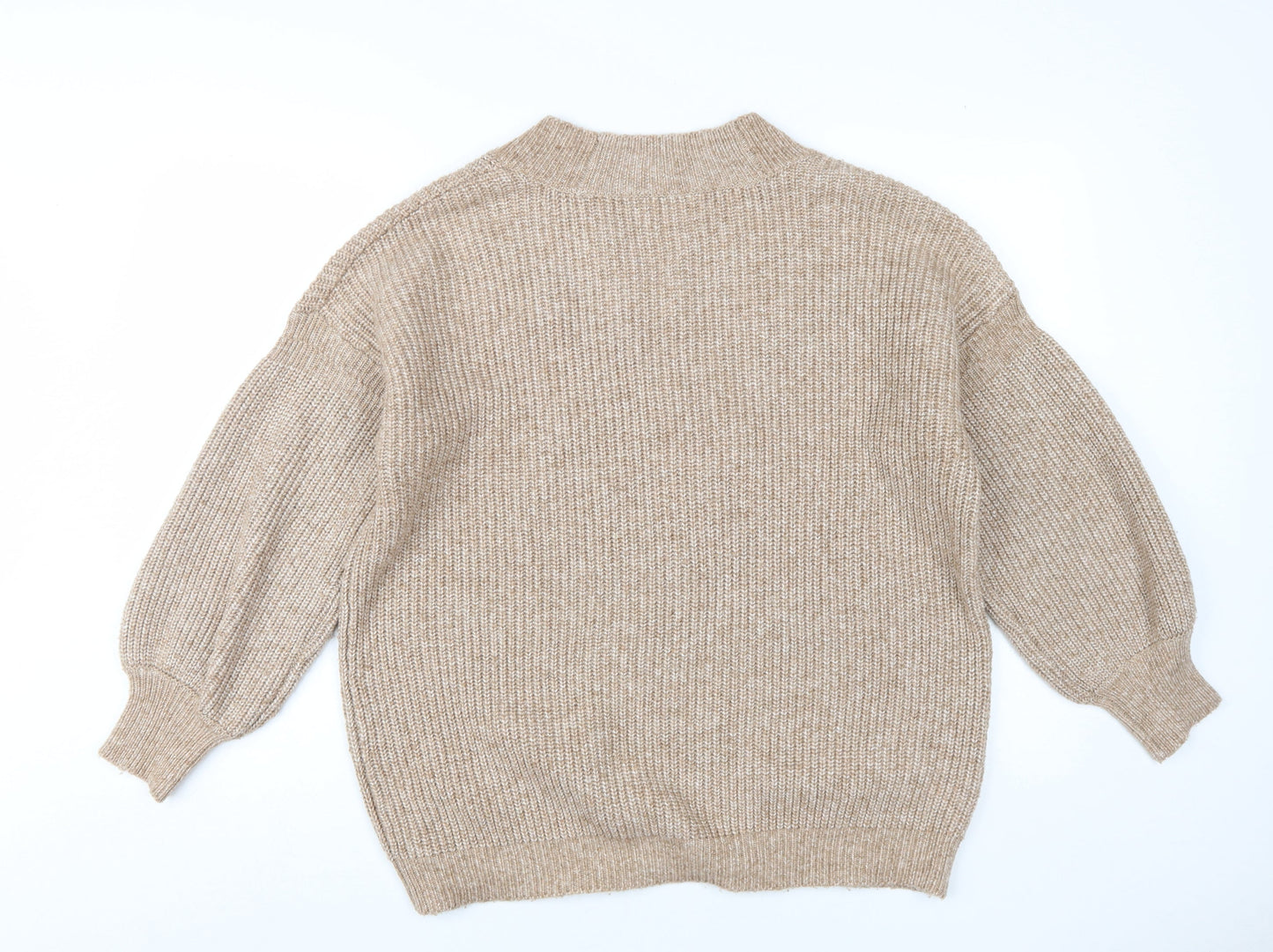 ASOS Design Women Beige V-Neck Pullover Jumper Size 8