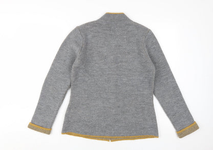 Vida Women's Grey Collared Cardigan - L