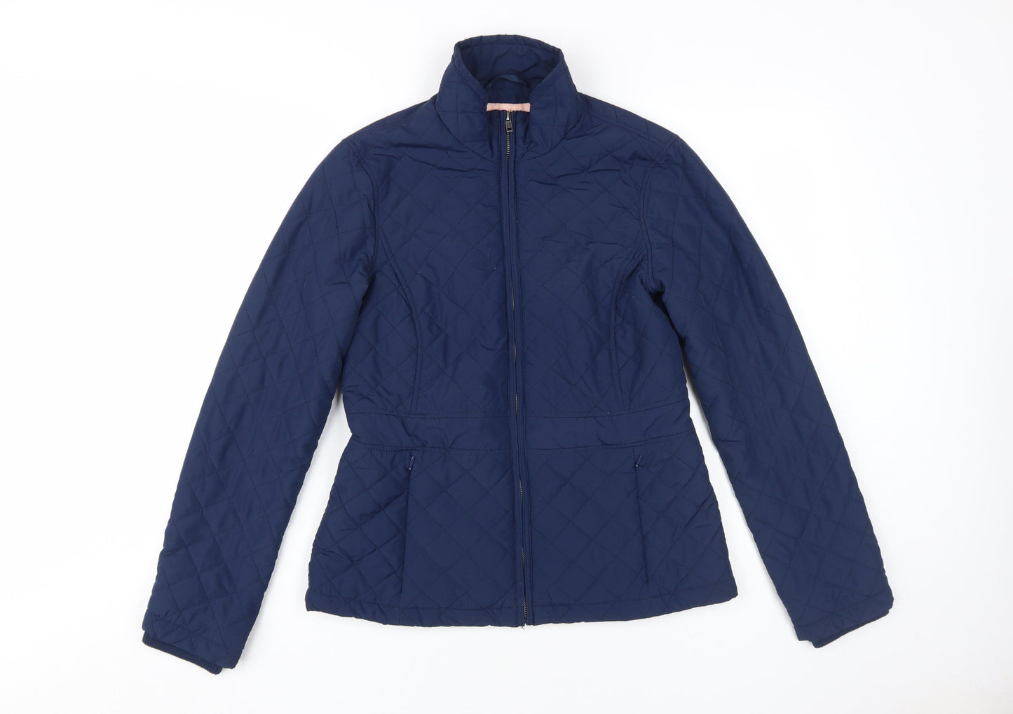 John Lewis Women's Blue Quilted Jacket Size 8