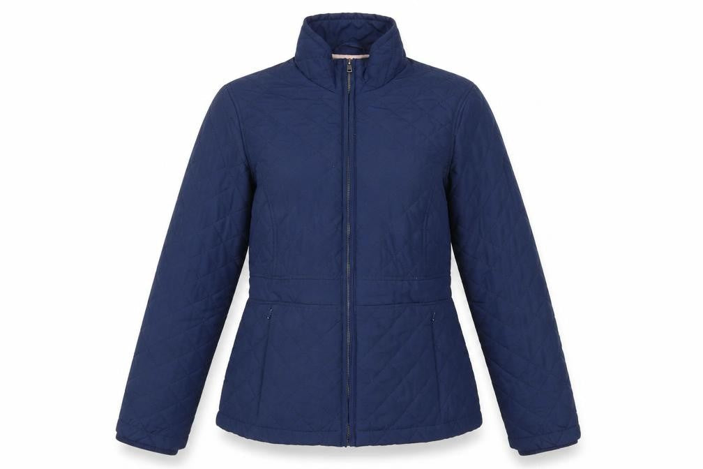 Womens UK Size 8 John Lewis Blue Quilted Coat