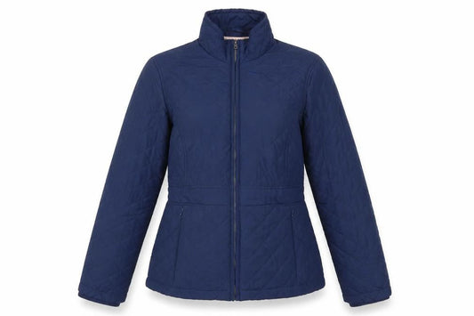 Womens UK Size 8 John Lewis Blue Quilted Coat