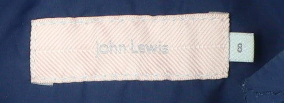 John Lewis Women's Blue Quilted Jacket Size 8