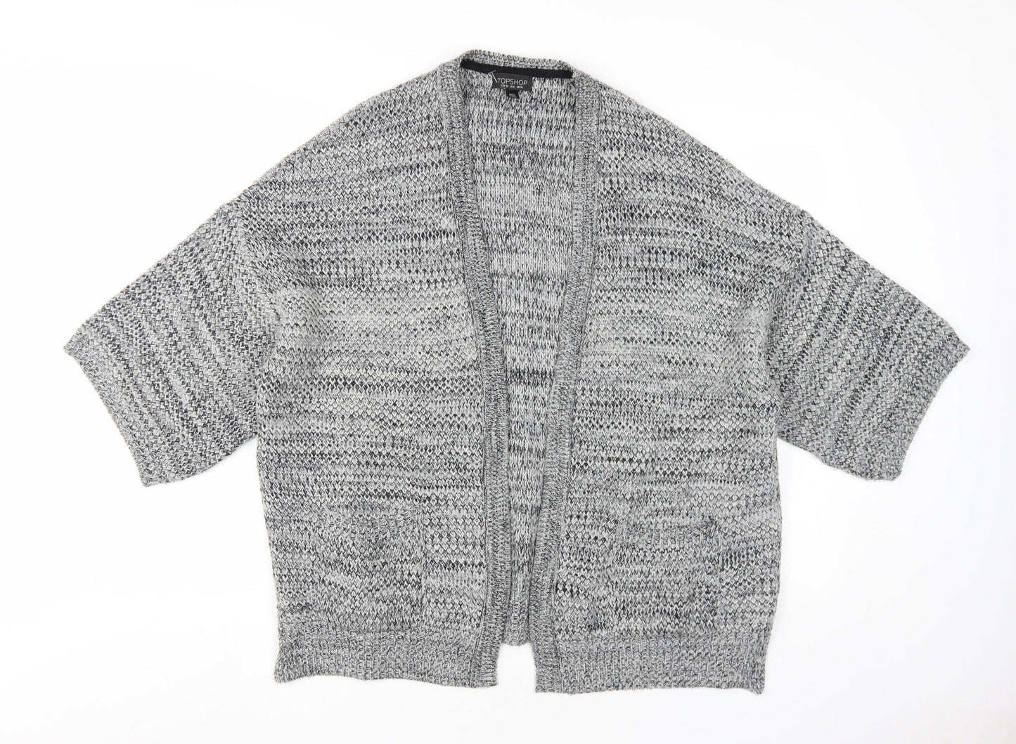 Womens UK Size 10 Topshop Grey Cardigan Jumper