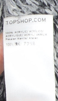 Womens UK Size 10 Topshop Grey Cardigan Jumper