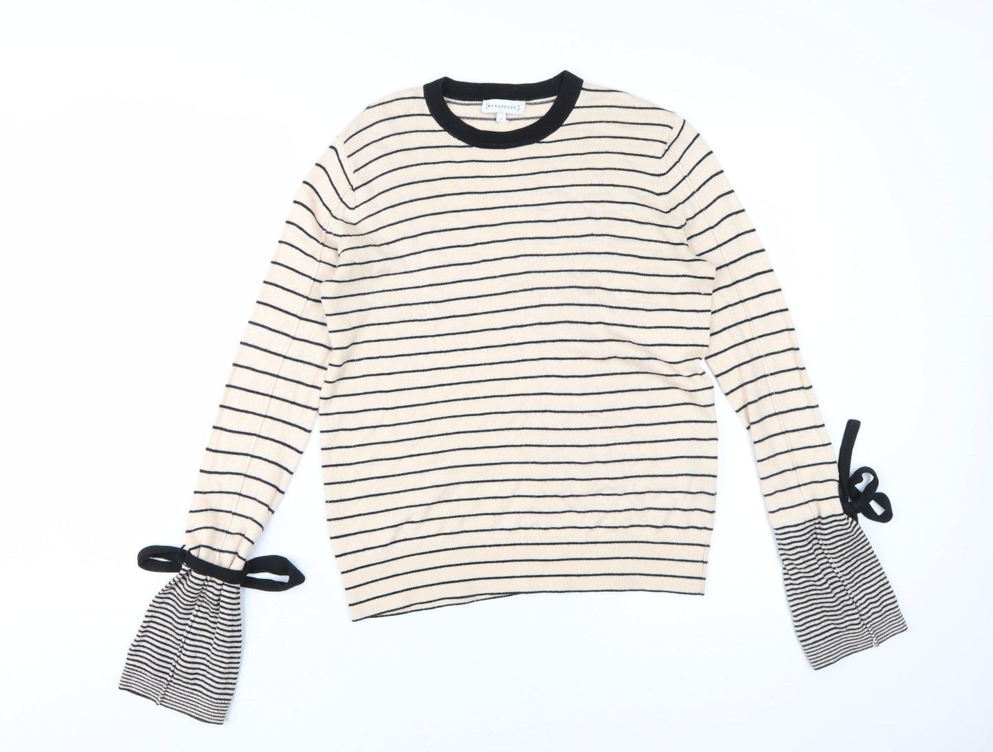 Womens UK Size 4 Warehouse Beige Pullover Jumper