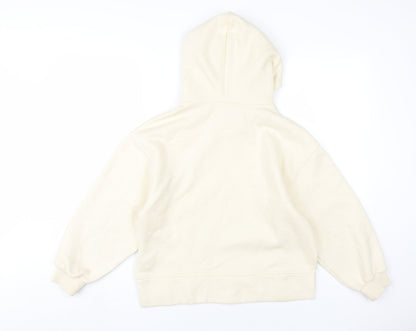 Zara Girls Ivory Animal Print Hoodie 11-12 Years Pullover