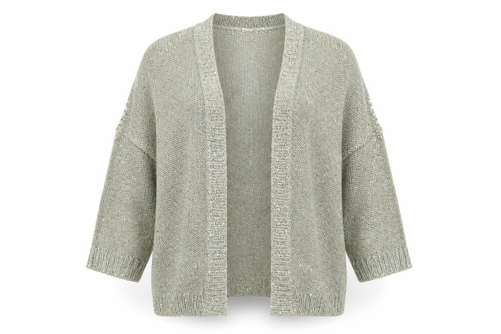 Womens UK Size 12 BHS Green Cardigan Jumper