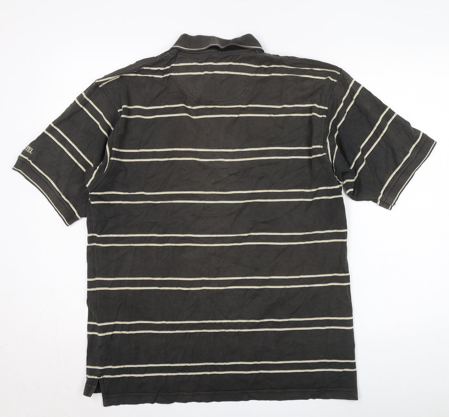 Kartel Men's Black Striped Polo Shirt M - Casual