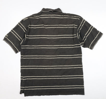 Kartel Men's Black Striped Polo Shirt M - Casual