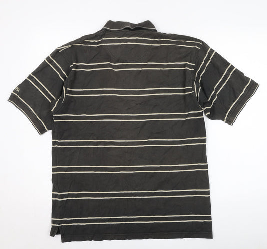 Kartel Men's Black Striped Polo Shirt M - Casual
