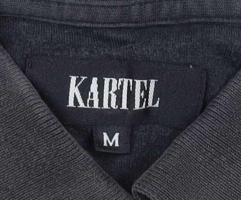 Kartel Men's Black Striped Polo Shirt M - Casual