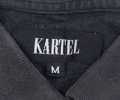 Kartel Men's Black Striped Polo Shirt M - Casual