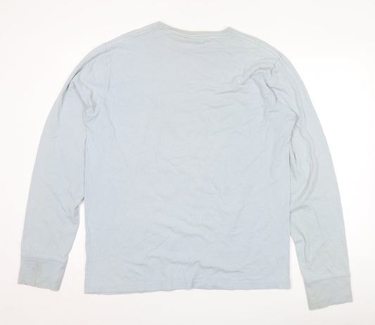 Jack & Jones Men's Grey Motorcycle Long Sleeve Tee