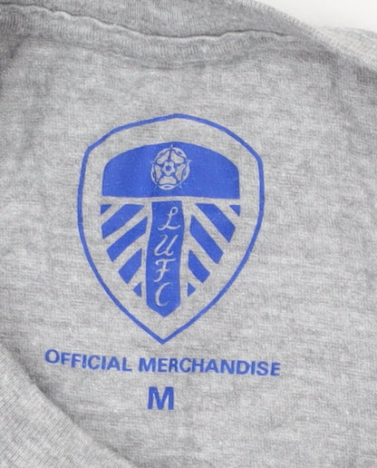 LUFC Men's Grey Sports T-Shirt M - Graphic Print