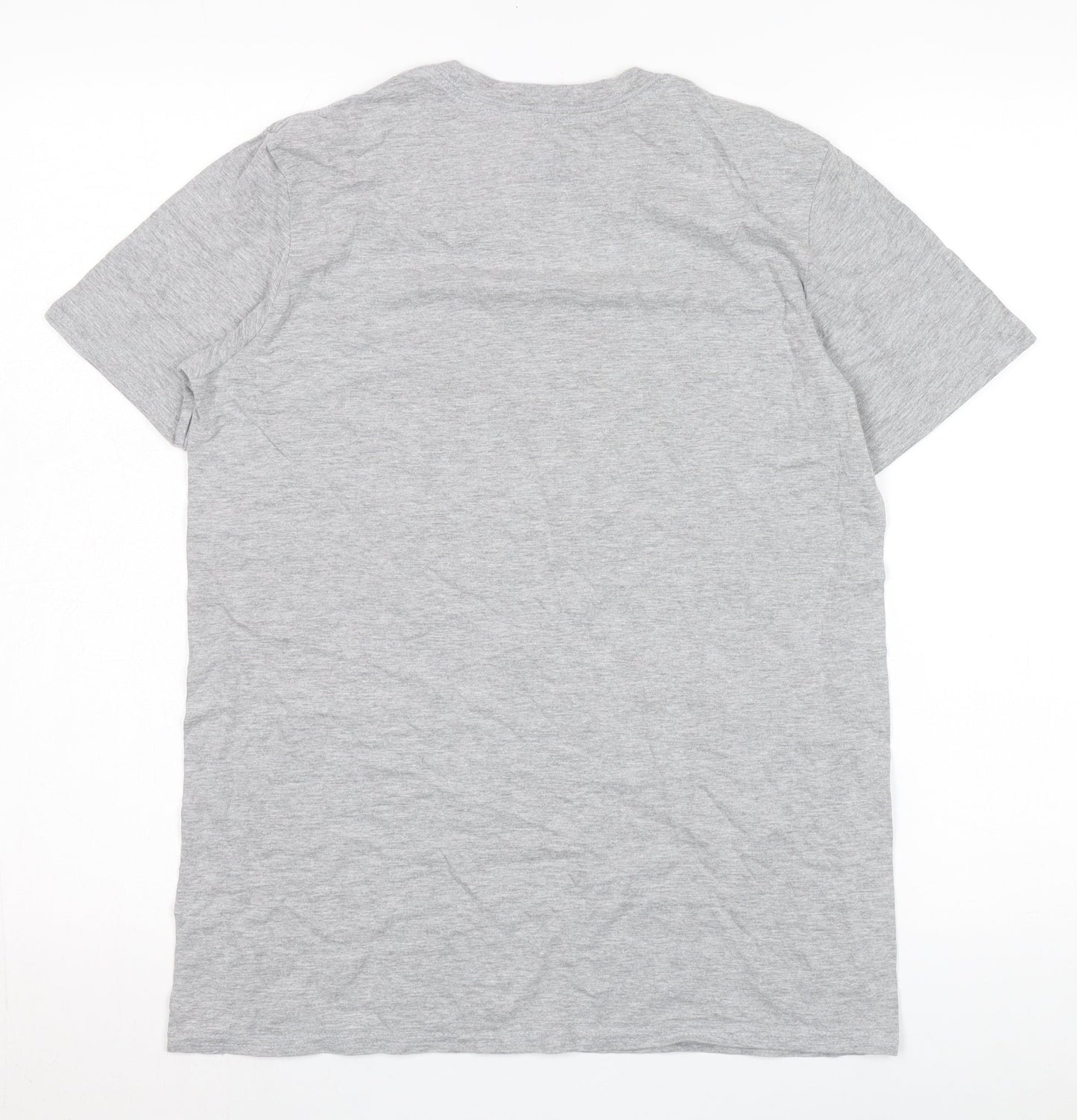 LUFC Men's Grey Sports T-Shirt M - Graphic Print