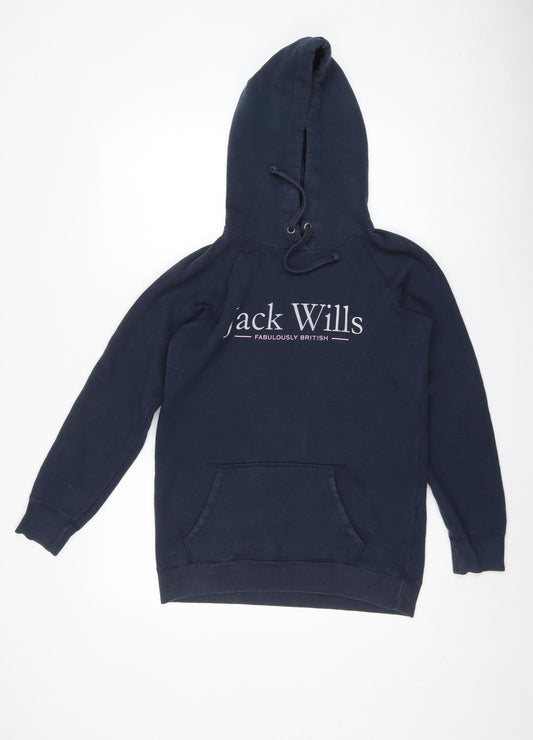 Womens UK Size 8 Jack Wills Blue Pullover Hoodie