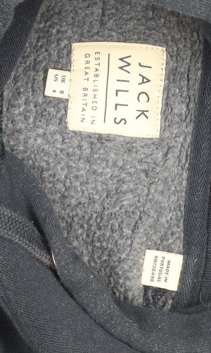 Womens UK Size 8 Jack Wills Blue Pullover Hoodie
