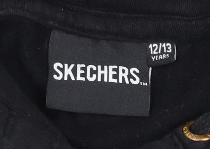 Skechers Black Girls Pullover Hoodie 12-13 Years