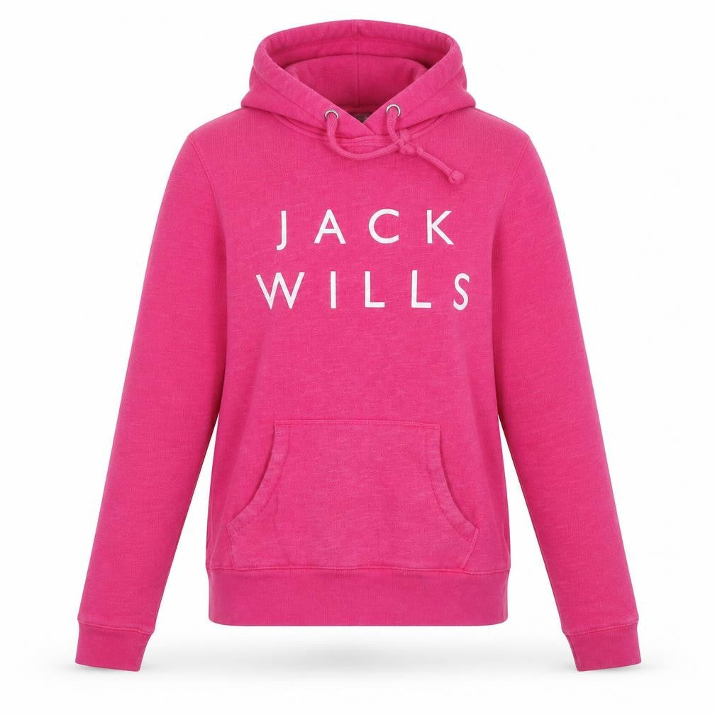 Womens UK Size 10 Jack Wills Pink Pullover Hoodie