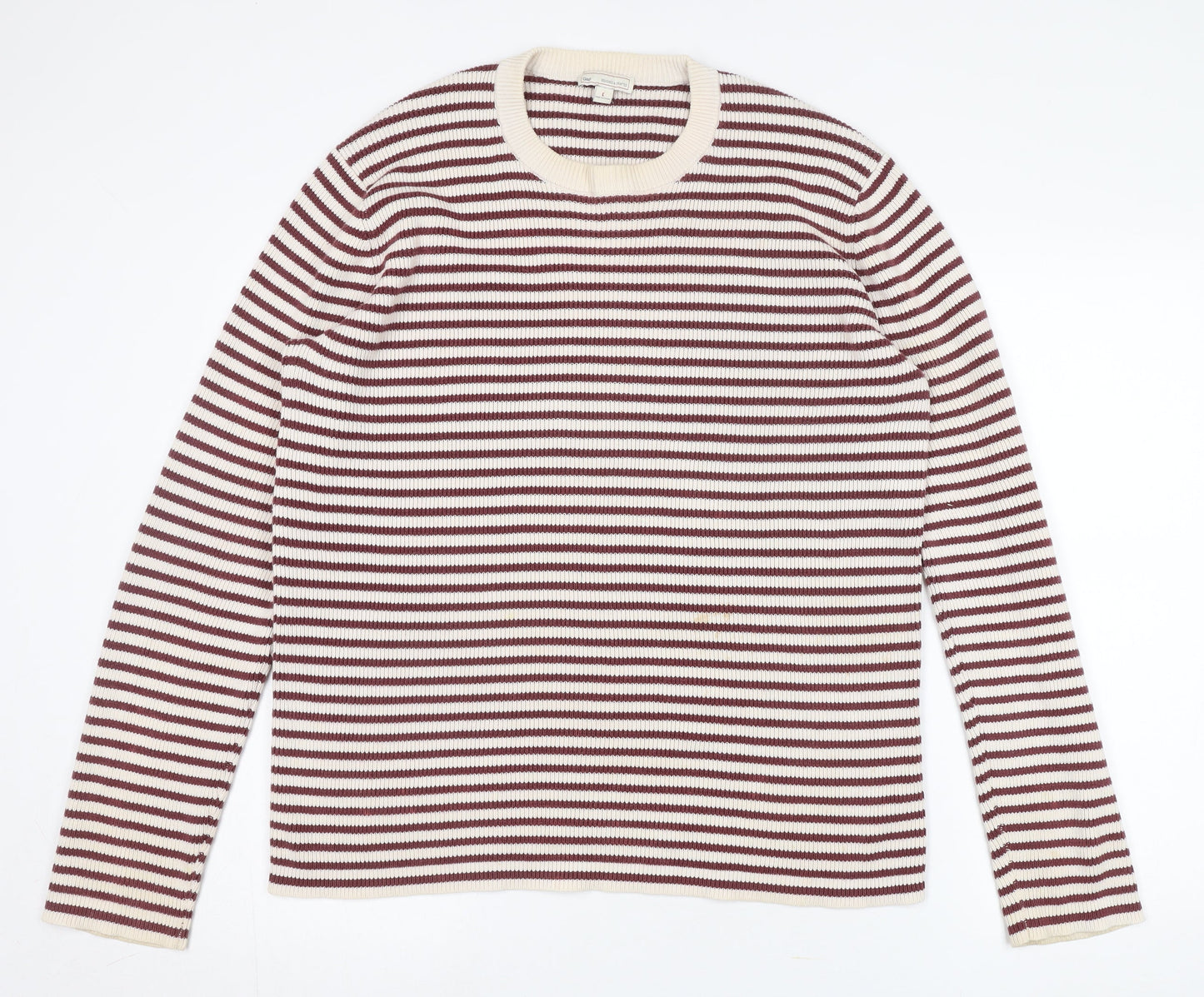 Gap Men's Multicoloured Striped Pullover Jumper L