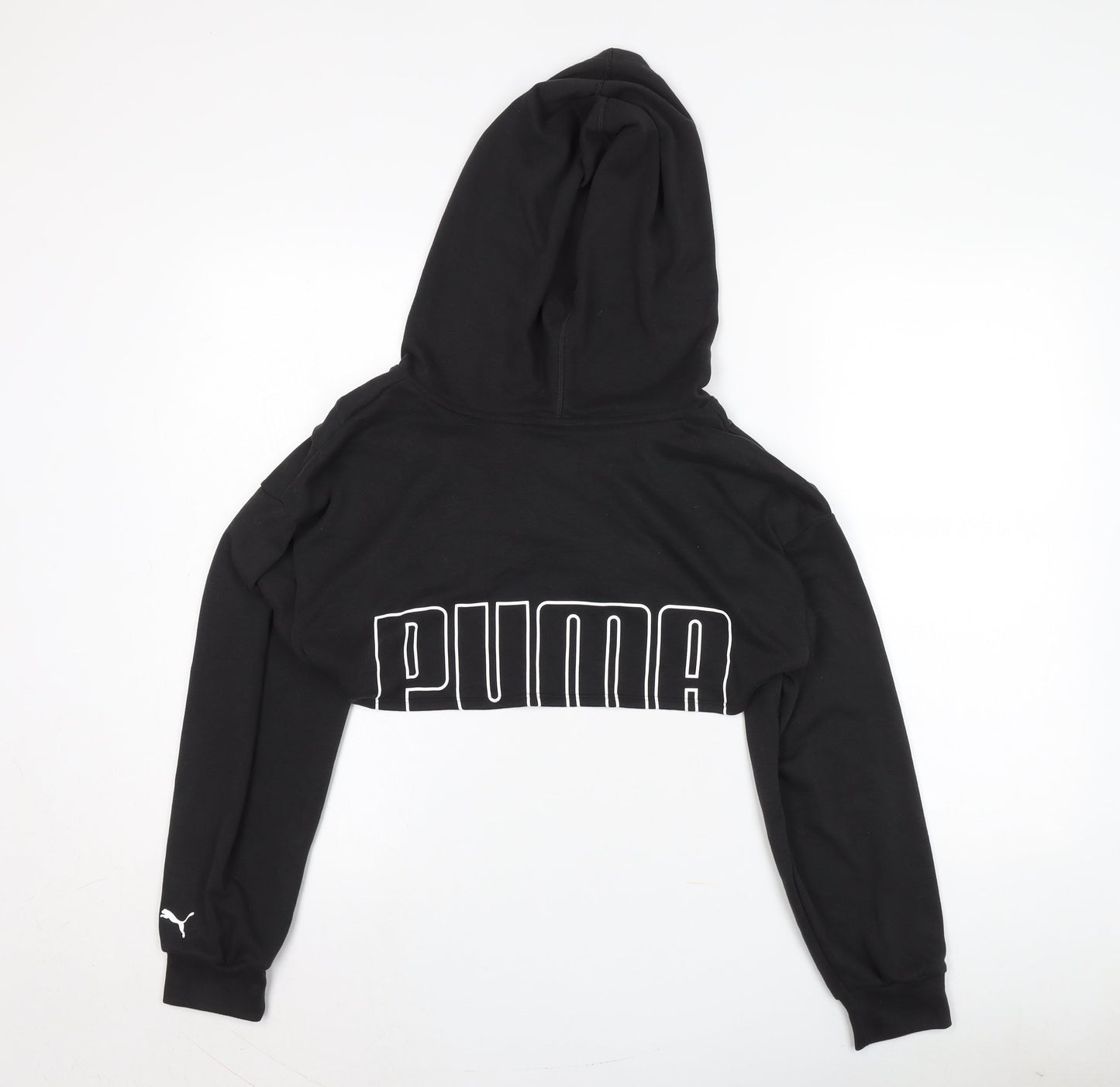 Womens UK Size XS PUMA Black Hoodie Hoodie