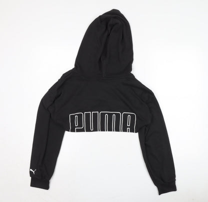 Womens UK Size XS PUMA Black Hoodie Hoodie