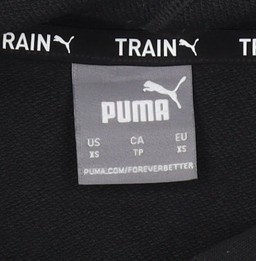 Womens UK Size XS PUMA Black Hoodie Hoodie