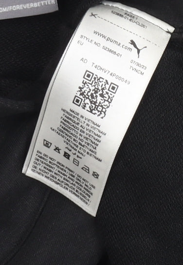 Womens UK Size XS PUMA Black Hoodie Hoodie
